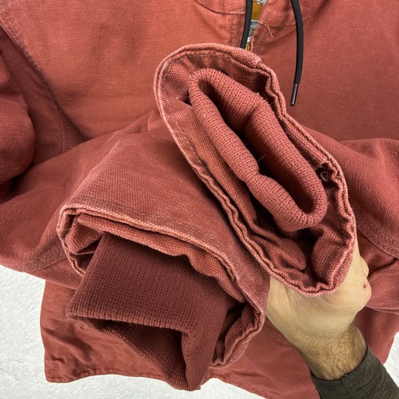 Carhartt Sierra Jacket Sherpa Lined Womens Large WJ141‎ VRS Vintage Rose Red - Picture 10 of 12